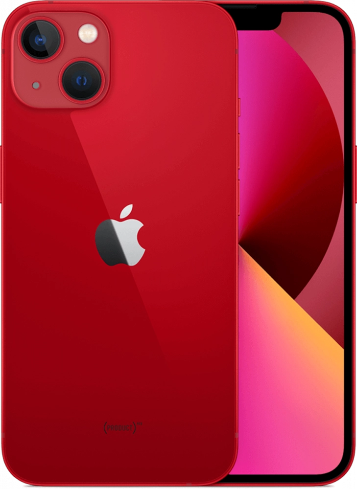 На фото изображено Apple iPhone 13, 256 ГБ, (PRODUCT)RED