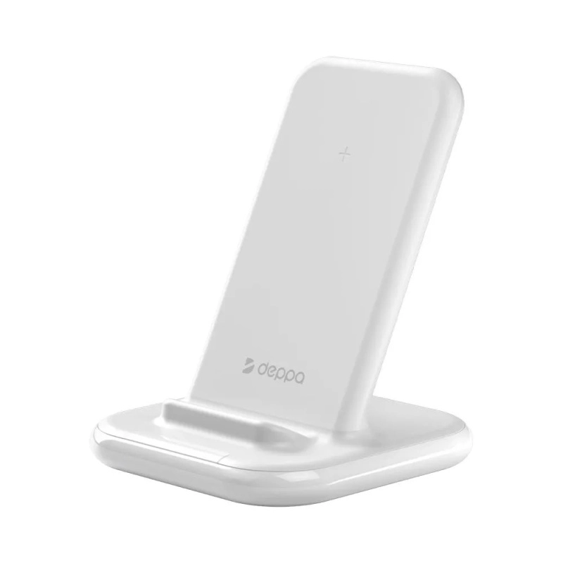 Фото Беспроводное зарядное устройство Deppa QI Fast Charge 15W, белый Фото Беспроводное зарядное устройство Deppa QI Fast Charge 15W, белый