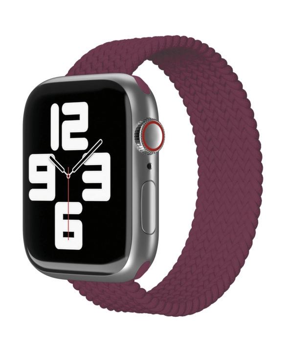 Фото Ремешок нейлоновый плетёный VLP для Apple Watch 38/40/41, L/XL, марсала Фото Ремешок нейлоновый плетёный VLP для Apple Watch 38/40/41, L/XL, марсала