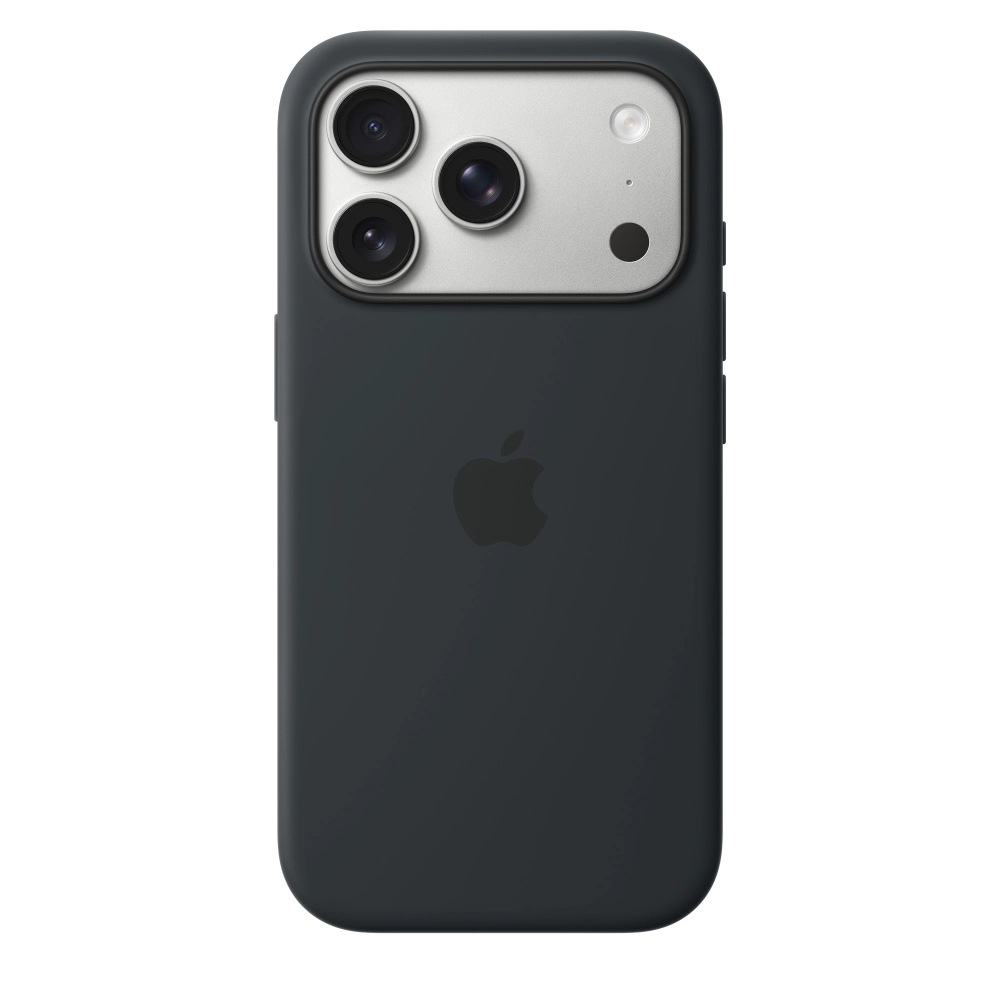 Фото Чехол защитный Apple Silicone Case with MagSafe для iPhone 17 Pro, чёрный Фото Чехол защитный Apple Silicone Case with MagSafe для iPhone 17 Pro, чёрный