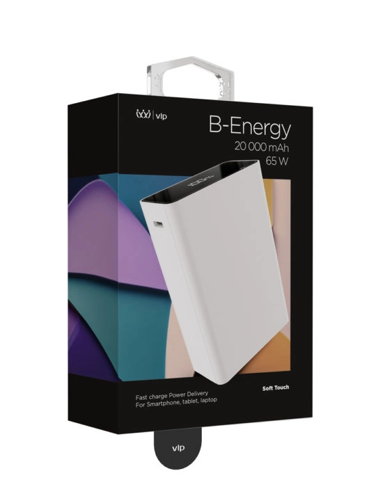 Аккумулятор внешний VLP B-Energy 20000 mAh, USB-C+USB-A, белый Аккумулятор внешний VLP B-Energy 20000 mAh, USB-C+USB-A, белый