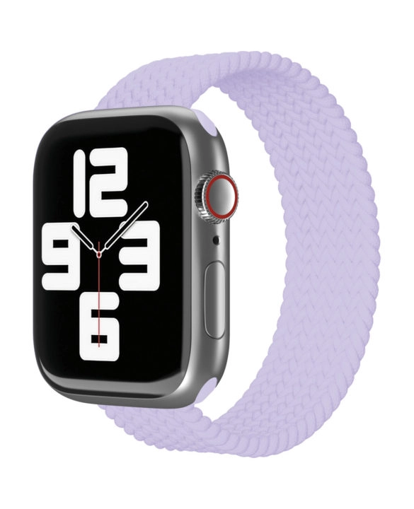 Фото Ремешок нейлоновый плетёный VLP для Apple Watch 42/44/45, S/M, фиолетовый