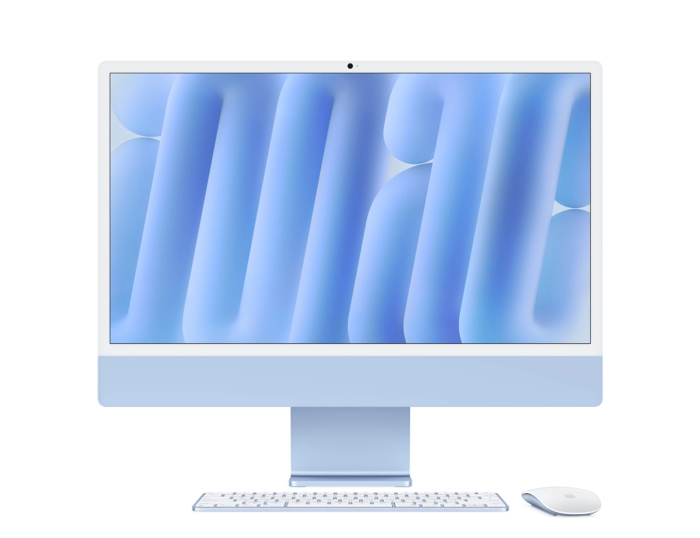 На фото изображено Apple iMac 24" Retina 4,5K, M4 10C / 10C, 32 ГБ, 1 ТБ, Cиний