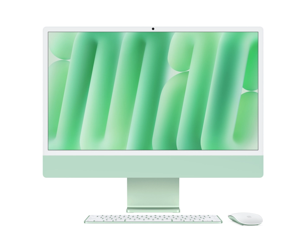 На фото изображено Apple iMac 24" Retina 4,5K, M4 10C / 10C, 32 ГБ, 1 ТБ, Зелёный