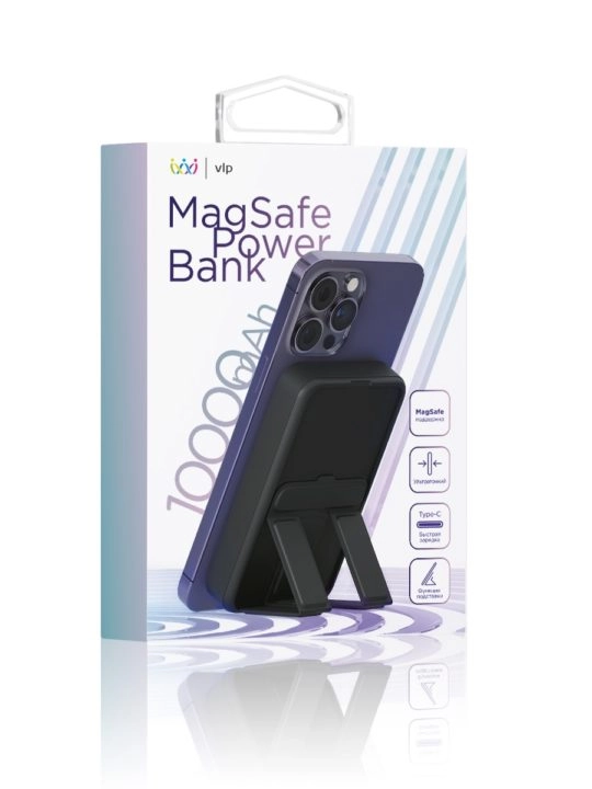 Аккумулятор внешний VLP Magsafe PowerBank 10000 mAh, черный Аккумулятор внешний VLP Magsafe PowerBank 10000 mAh, черный