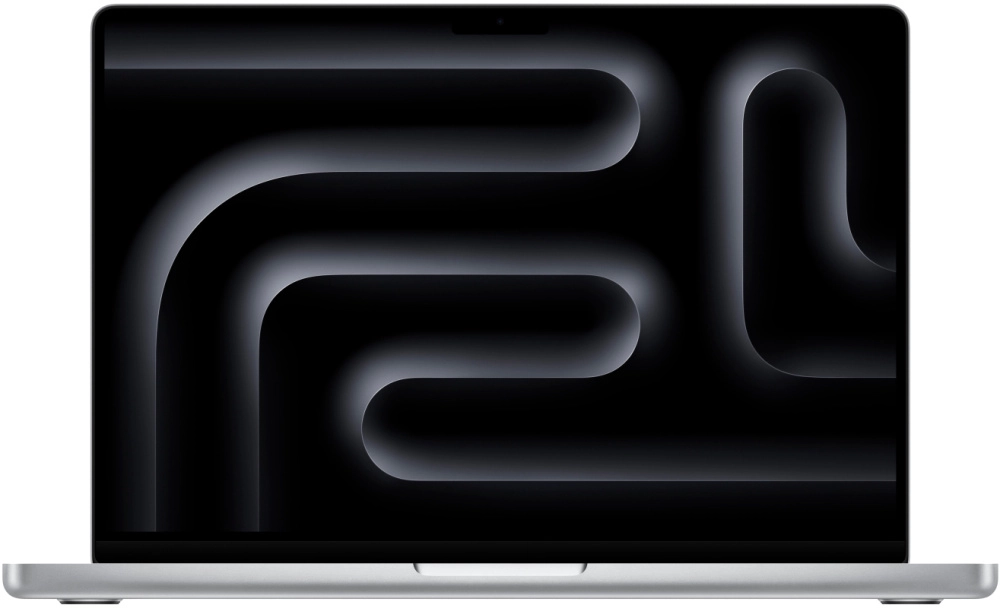 На фото изображено Apple MacBook Pro 14" (M3, 8C / 10C, 2023) 8 ГБ, 512 ГБ SSD, серебристый