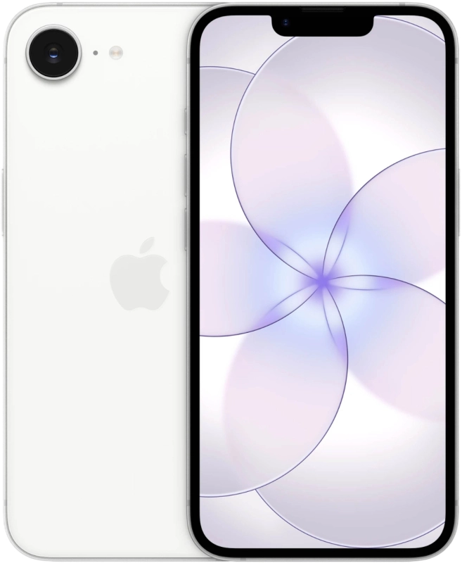 На фото изображено Apple iPhone 17e eSIM, 256 ГБ, Белый