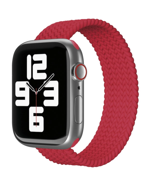 Фото Ремешок нейлоновый плетёный VLP для Apple Watch 42/44/45, L/XL, красный