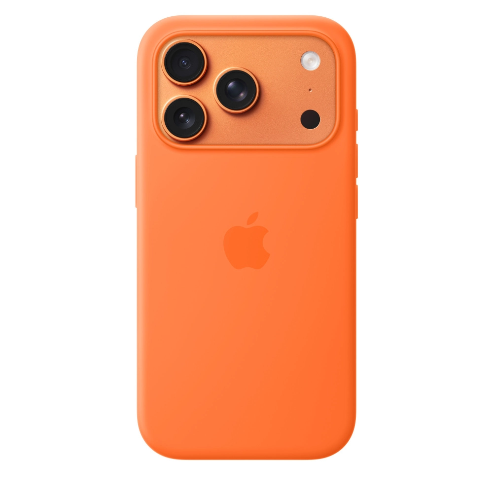 Фото Чехол защитный Apple Silicone Case with MagSafe для iPhone 17 Pro, оранжевый