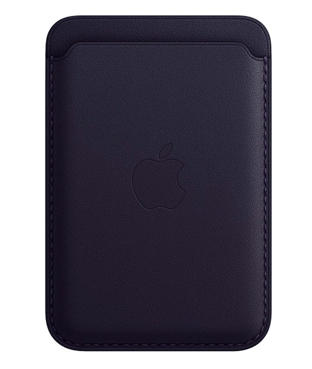Фото Картхолдер Apple Leather Wallet с локатором, темно-синий