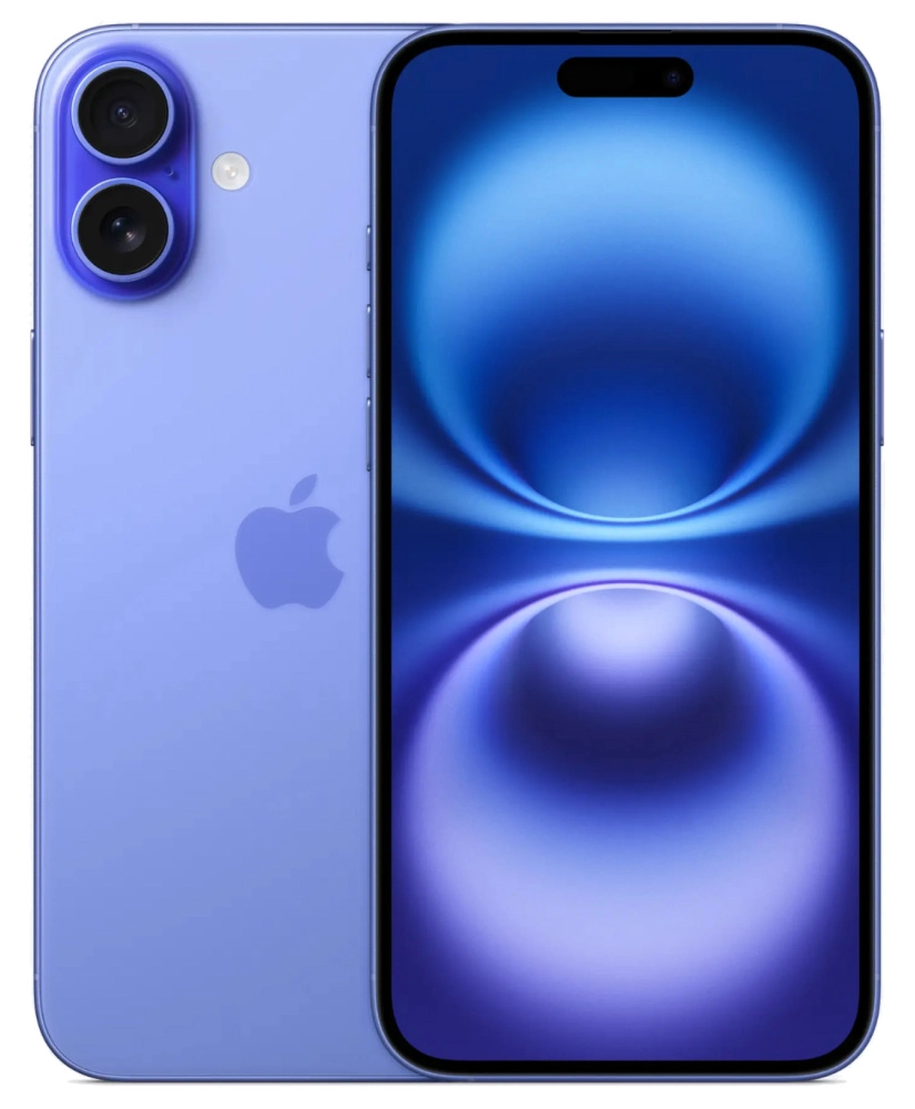 На фото изображено Apple iPhone 16 Plus, 256 ГБ, Ультрамарин