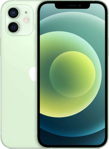 На фото изображено Apple iPhone 12, 64 ГБ, Зеленый