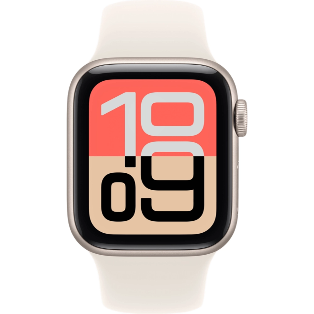 Фото Apple Watch SE 3, 40 мм, корпус из алюминия цвета «Сияющая звезда», спортивный ремешок, размер S/M Фото Apple Watch SE 3, 40 мм, корпус из алюминия цвета «Сияющая звезда», спортивный ремешок, размер S/M