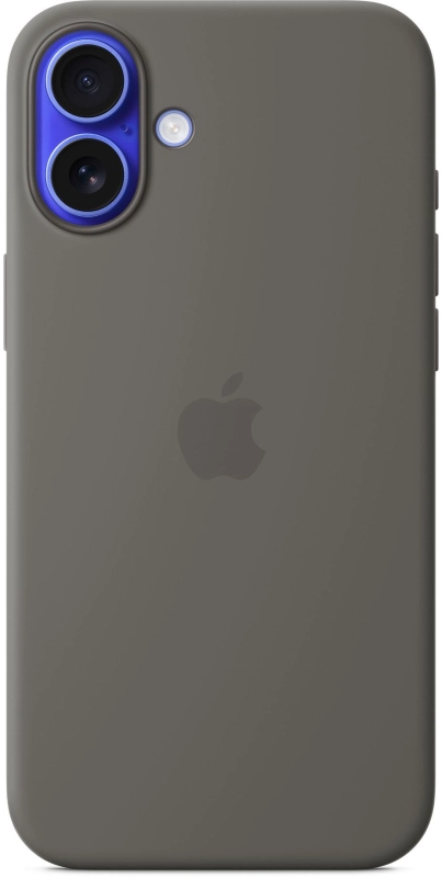 Фото Чехол Apple для iPhone 16 Plus Silicone MagSafe, серый На фото изображено Чехол Apple для iPhone 16 Plus Silicone MagSafe, серый