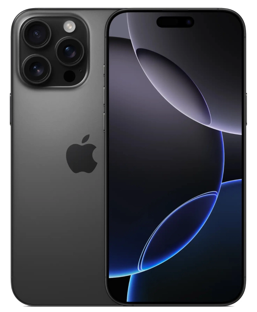 Фото Apple iPhone 16 Pro Max, 256 ГБ, Титановый чёрный На фото изображено Apple iPhone 16 Pro Max, 256 ГБ, Титановый чёрный