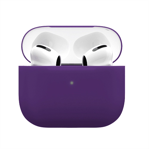 Фото Чехол силиконовый VLP Soft Touch для AirPods 3, тёмно-фиолетовый Фото Чехол силиконовый VLP Soft Touch для AirPods 3, тёмно-фиолетовый