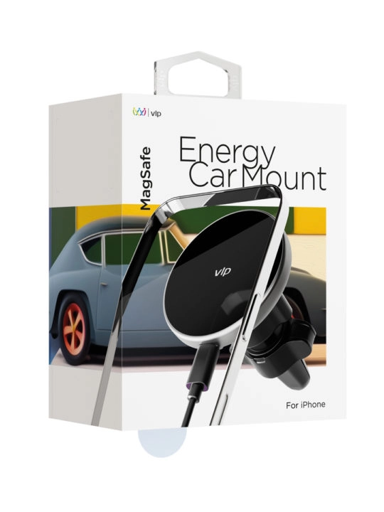 Автомобильное беспроводное зарядное устройство VLP Energy Car Mount MagSafe, черный Автомобильное беспроводное зарядное устройство VLP Energy Car Mount MagSafe, черный