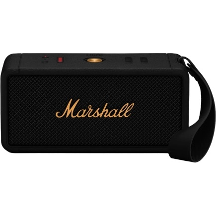 Фото Портативная колонка Marshall Middleton, черный/латунь