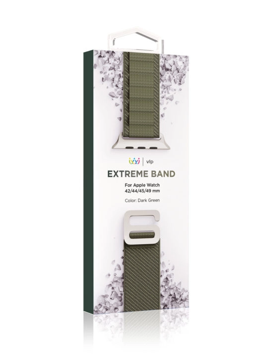 Ремешок нейлоновый VLP Extreme Band для Apple Watch 42/44/45/49mm, темно-зеленый