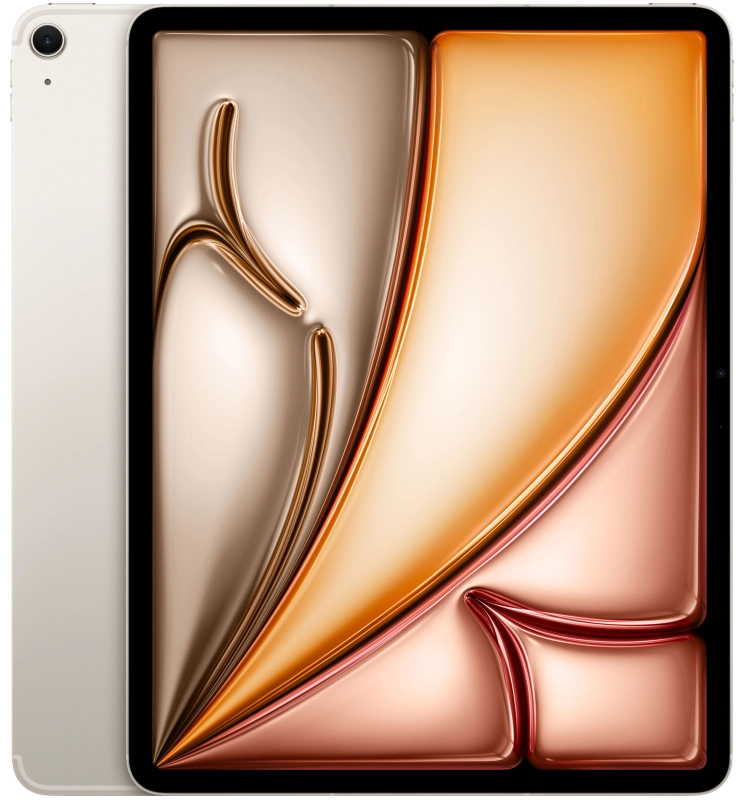 Фото Apple iPad Air M3 (2025) 13” дюймов Wi-Fi + Cellular 1 ТБ, Сияющая звезда На фото изображено Apple iPad Air M3 (2025) 13” дюймов Wi-Fi + Cellular 1 ТБ, Сияющая звезда