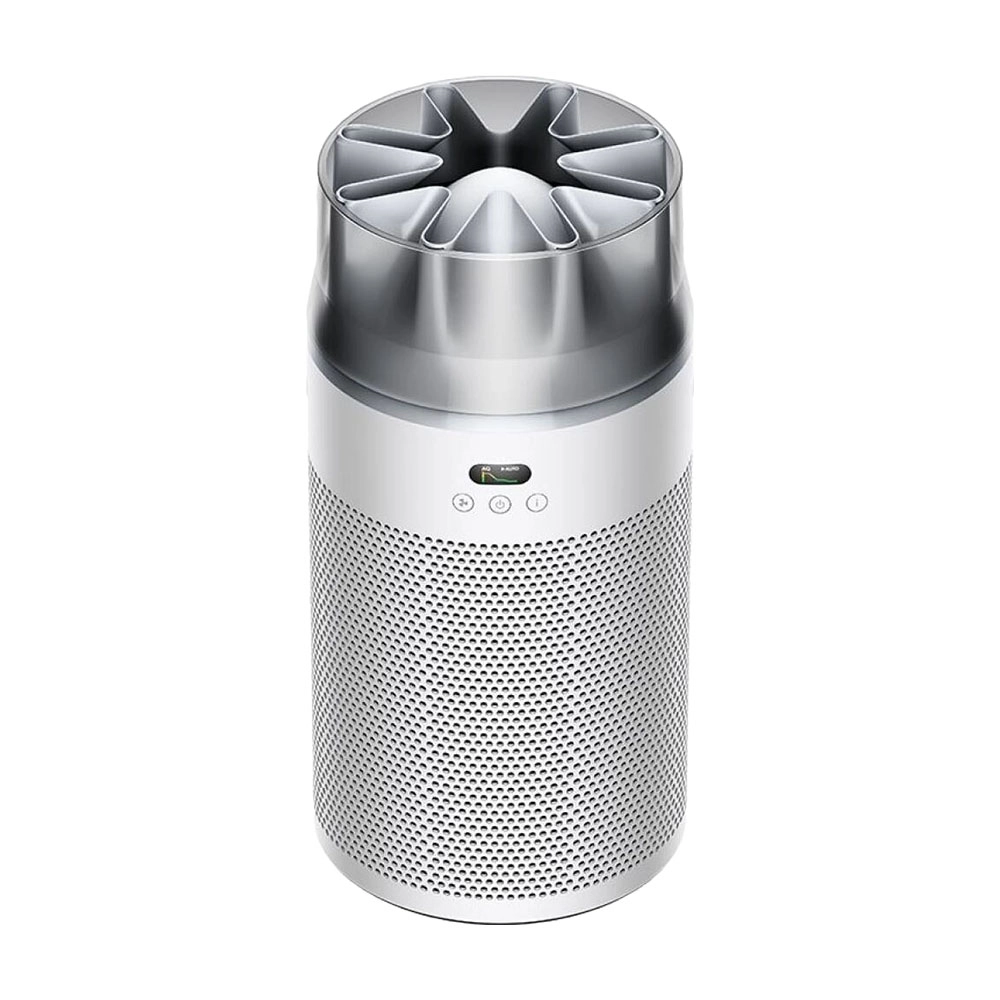 Фото Очиститель воздуха Dyson HushJet, серебристый На фото изображено Очиститель воздуха Dyson HushJet, серебристый