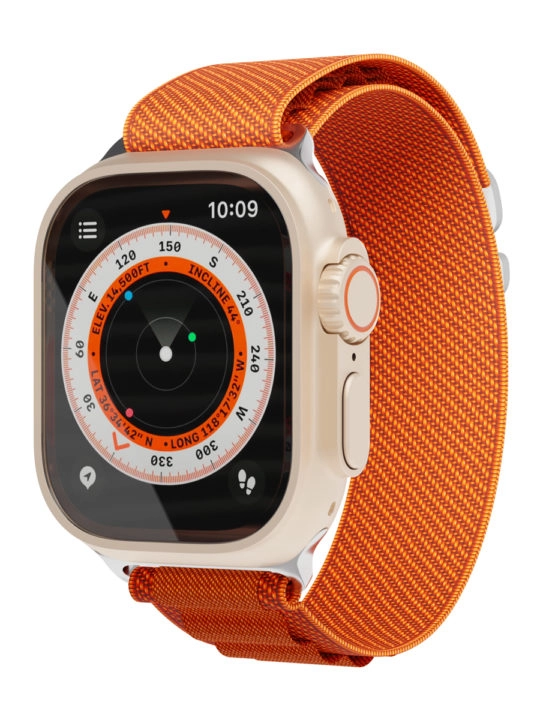 Фото Ремешок нейлоновый VLP Extreme Band для Apple Watch 42/44/45/49mm, оранжевый Фото Ремешок нейлоновый VLP Extreme Band для Apple Watch 42/44/45/49mm, оранжевый