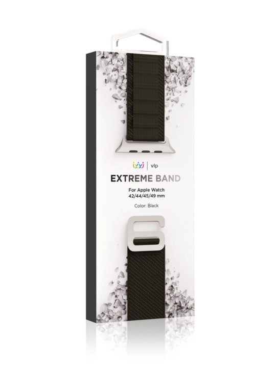 Ремешок нейлоновый VLP Extreme Band для Apple Watch 42/44/45/49mm, черный