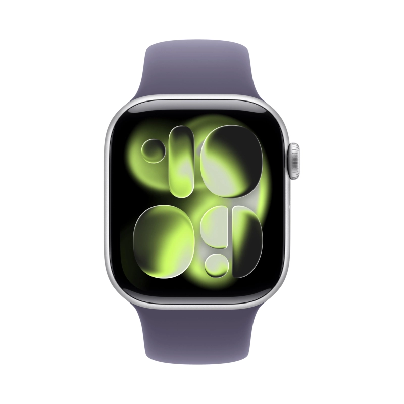 Apple Watch Series 11, 46 мм, корпус из алюминия цвета «Серебристый», спортивный ремешок, размер M/L
