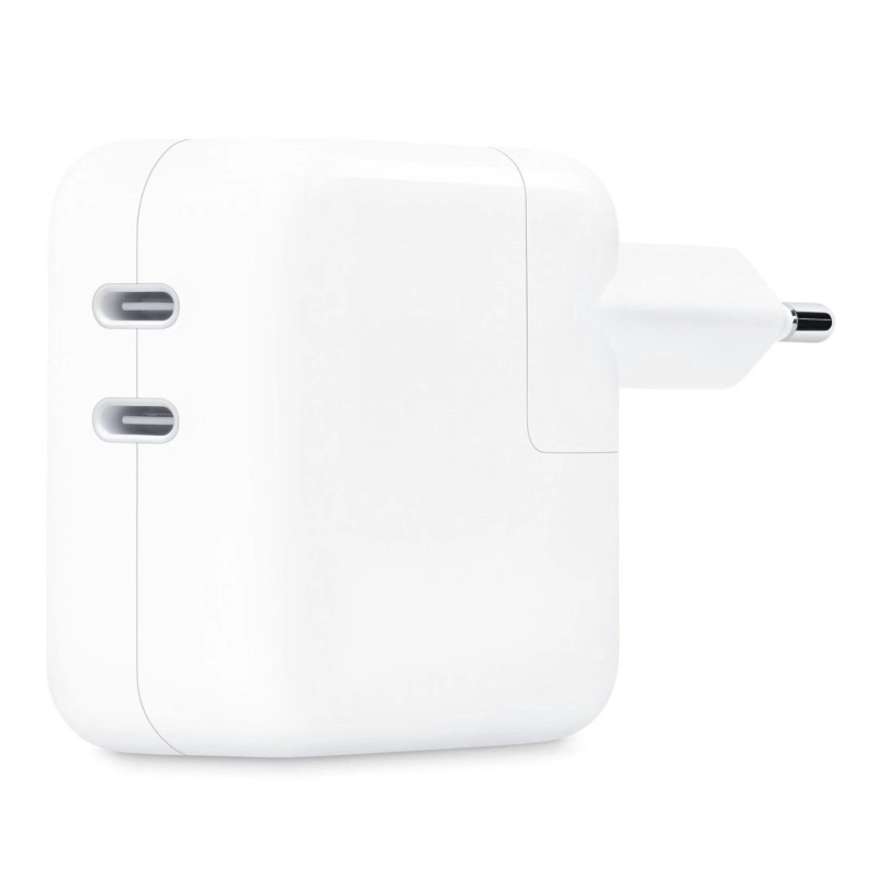 Фото Сетевое зарядное устройство Apple 35W Dual, USB-C, белый Фото Сетевое зарядное устройство Apple 35W Dual, USB-C, белый