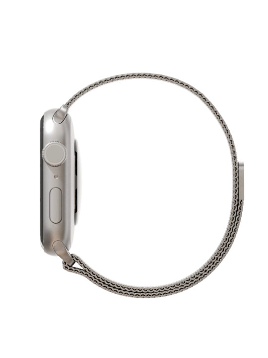Ремешок из нержавеющей стали сетчатый VLP для Apple Watch 42/44/45, cеребристый