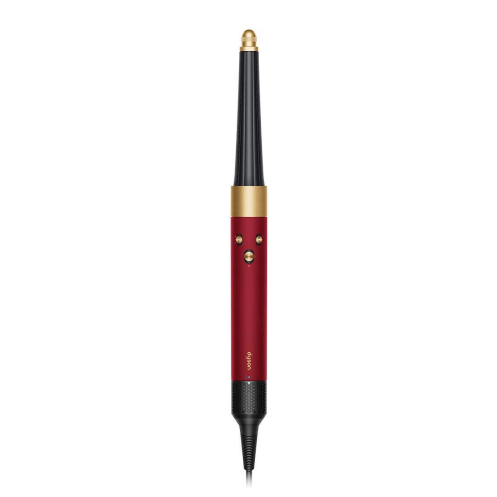 На фото изображено Стайлер Dyson Airwrap ID HS08 Red Velvet/Gold