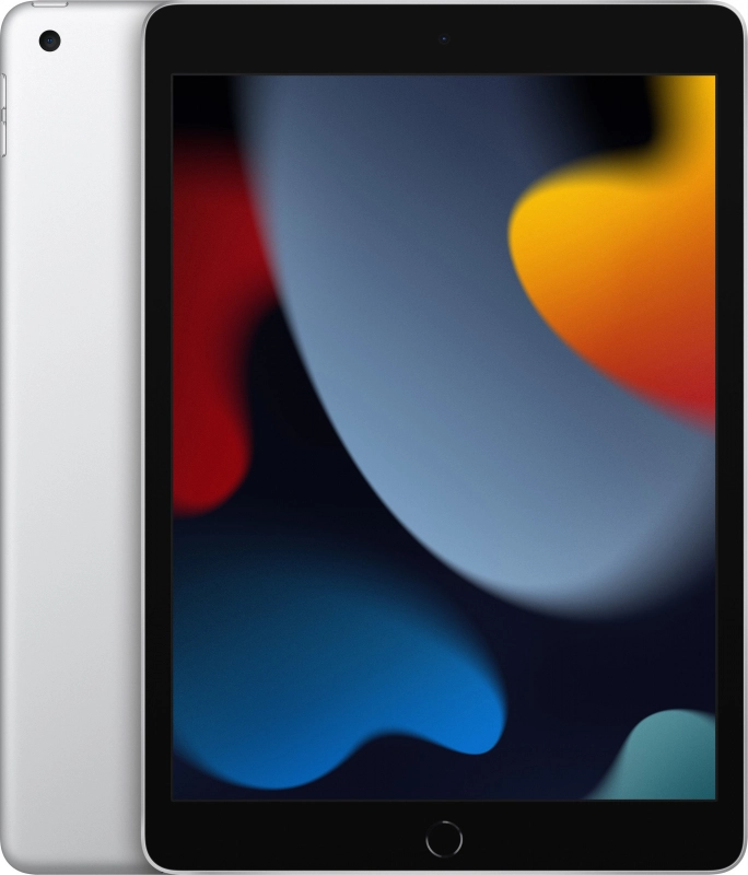 На фото изображено Apple iPad 10,2 (2021) Wi-Fi + Cellular 256 ГБ, Серебристый