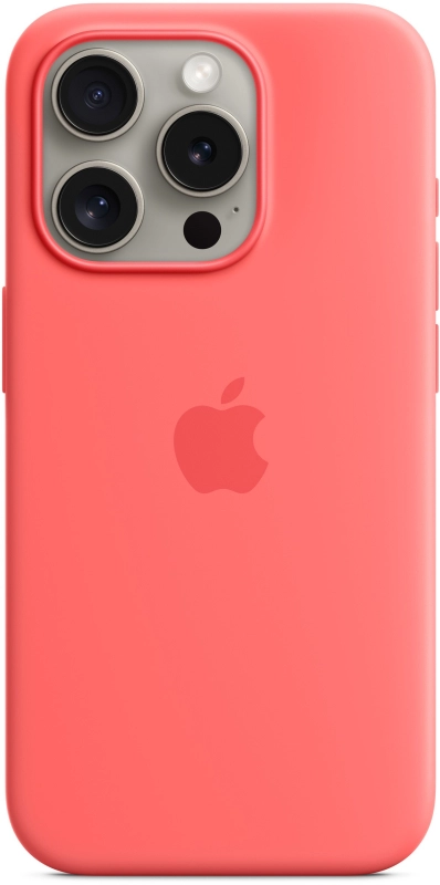 Фото Чехол Apple MagSafe для iPhone 15 Pro, силикон, «Спелый нектарин» На фото изображено Чехол Apple MagSafe для iPhone 15 Pro, силикон, «Спелый нектарин»