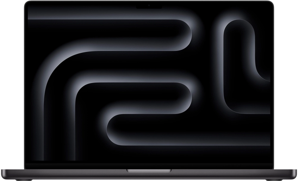 На фото изображено Apple MacBook Pro 14" (M3 Pro, 12C / 18C, 2023) 18 ГБ, 1 ТБ SSD, чёрный космос