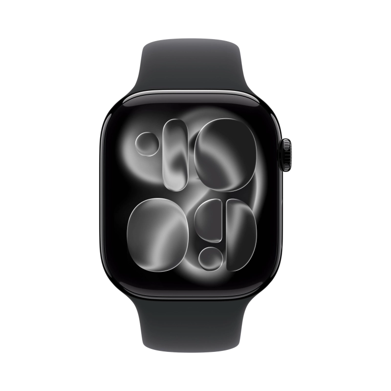 Apple Watch Series 11, 46 мм, корпус из алюминия цвета «Чёрный оникс», спортивный ремешок, размер M/L