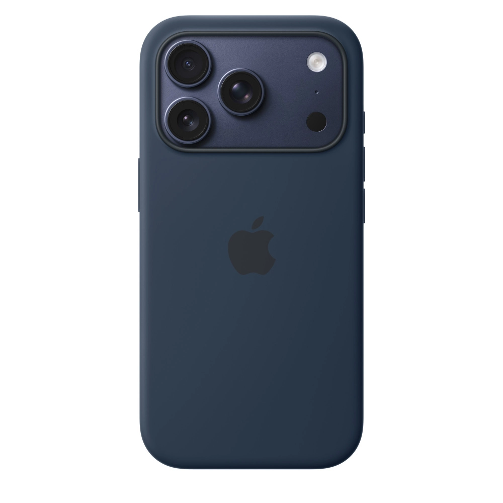 Фото Чехол защитный Apple Silicone Case with MagSafe для iPhone 17 Pro, синий Фото Чехол защитный Apple Silicone Case with MagSafe для iPhone 17 Pro, синий