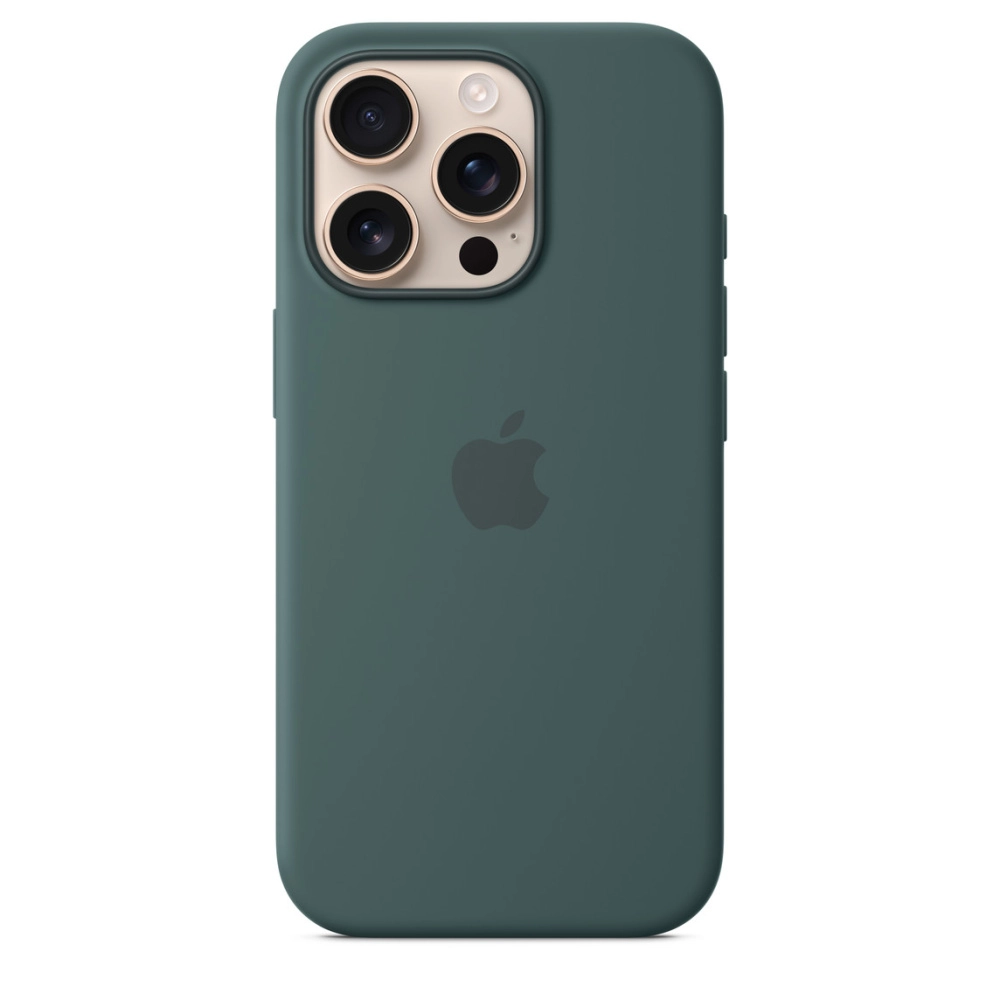 Фото Чехол Apple для iPhone 16 Pro Silicone with MagSafe, зелёный На фото изображено Чехол Apple для iPhone 16 Pro Silicone with MagSafe, зелёный