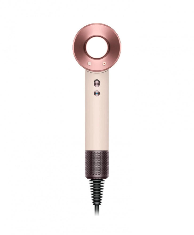 На фото изображено Фен Dyson Supersonic HD15, Ceramic Pink/Rose Gold