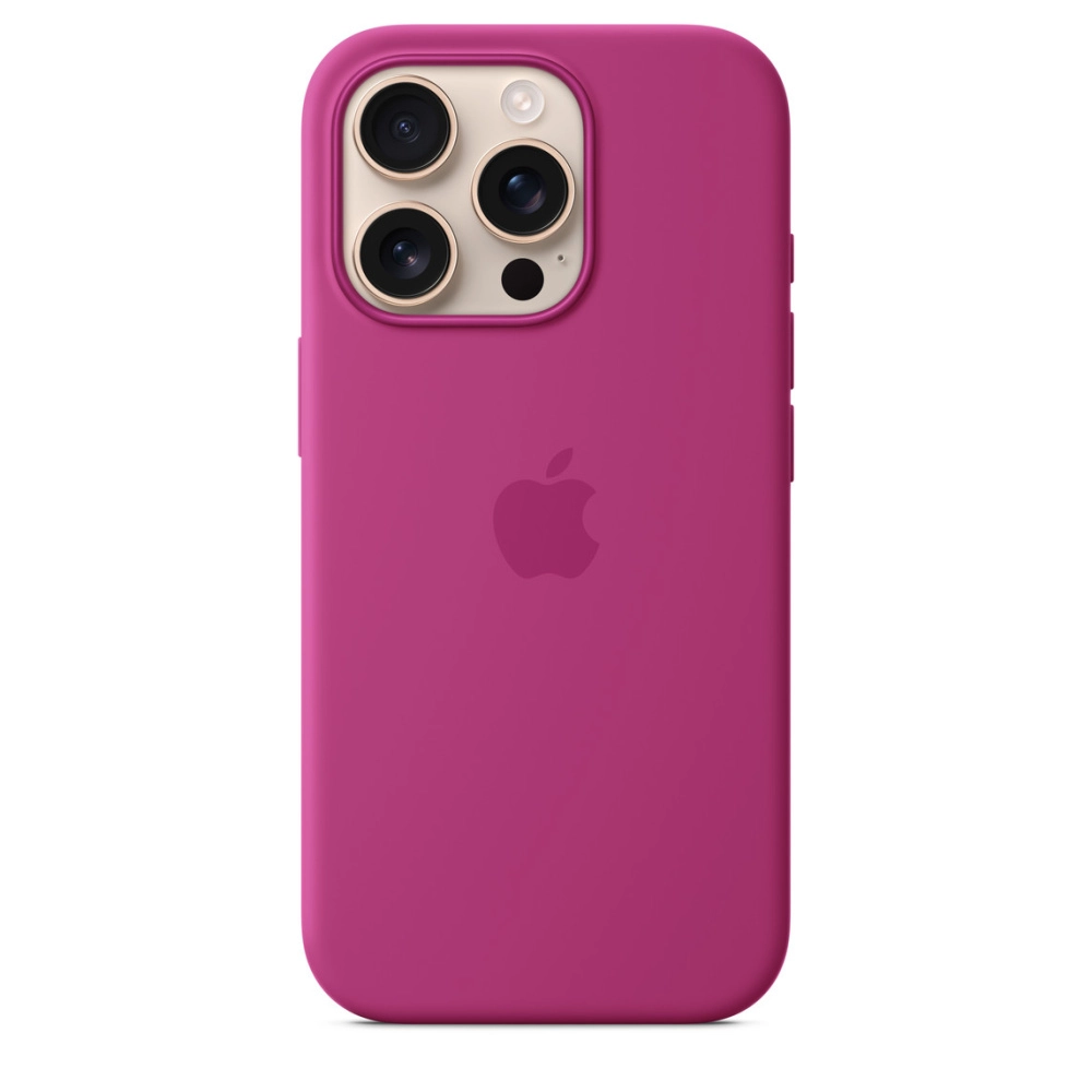 Фото Чехол Apple для iPhone 16 Pro Silicone with MagSafe, фуксия На фото изображено Чехол Apple для iPhone 16 Pro Silicone with MagSafe, фуксия