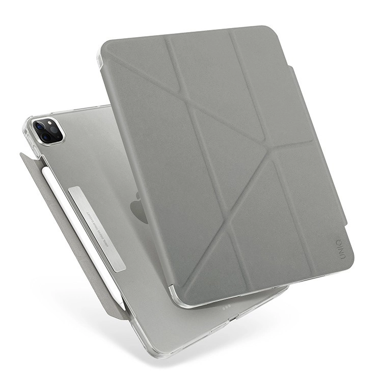 На фото изображено Чехол Uniq для iPad Pro 11 (2022/21) Camden Anti-microbial, серый