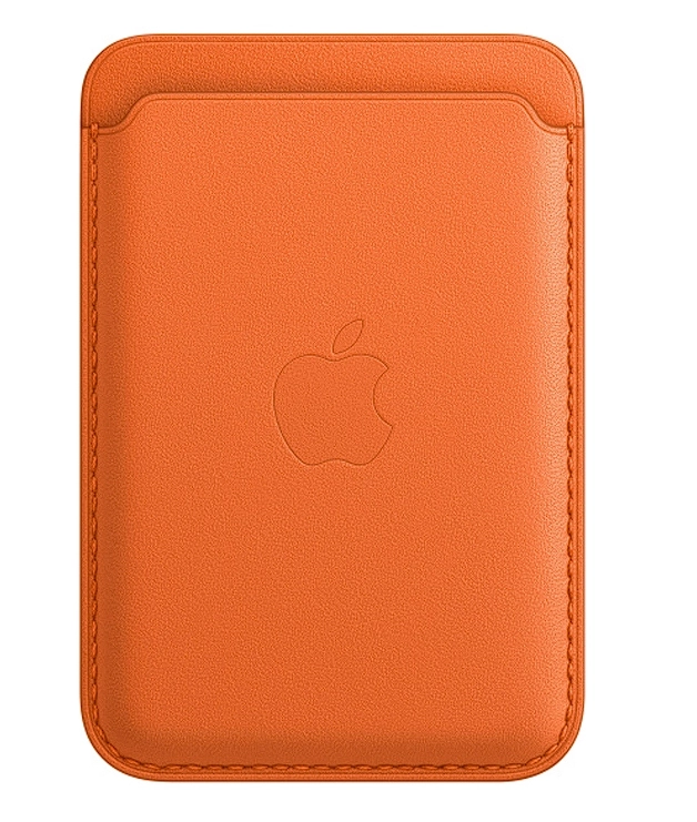 Фото Картхолдер Apple Leather Wallet с локатором, оранжевый Фото Картхолдер Apple Leather Wallet с локатором, оранжевый
