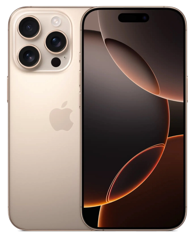 Фото Apple iPhone 16 Pro, 128 ГБ, Титановый песчаный Фото Apple iPhone 16 Pro, 128 ГБ, Титановый песчаный