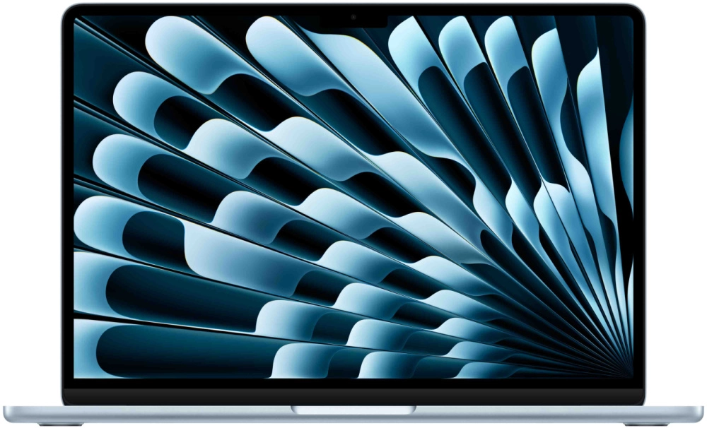 На фото изображено Apple MacBook Air 13" (M5, 10C / 10C, 2026) 24 ГБ, 1 ТБ SSD, Небесно-голубой