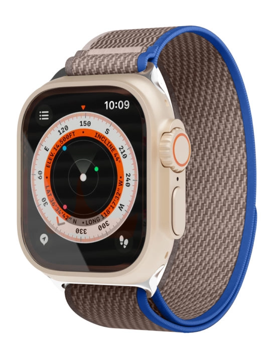 Фото Ремешок нейлоновый VLP Trail Band для Apple Watch 42/44/45/49mm, синий-серый Фото Ремешок нейлоновый VLP Trail Band для Apple Watch 42/44/45/49mm, синий-серый