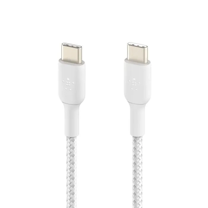 Фото Кабель Belkin BoostCharge USB-C/USB-C Braided Cable, белый Фото Кабель Belkin BoostCharge USB-C/USB-C Braided Cable, белый