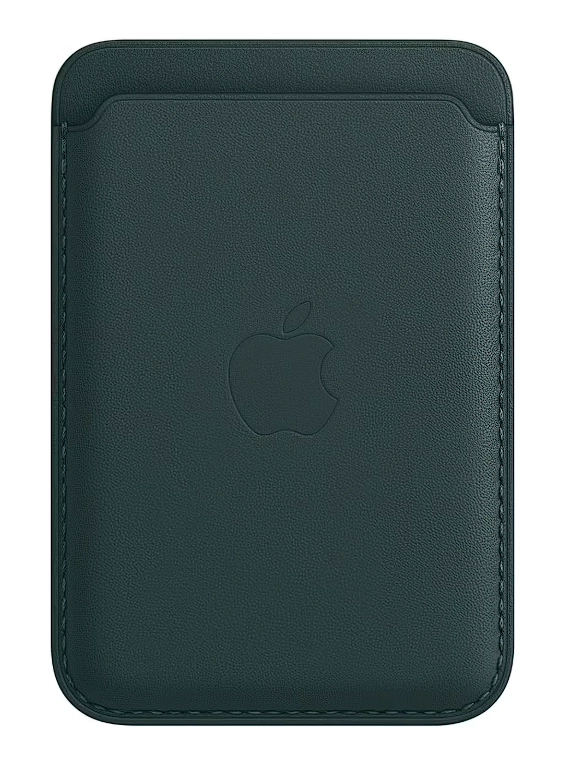 Фото Картхолдер Apple Leather Wallet с локатором, темно-зеленый Фото Картхолдер Apple Leather Wallet с локатором, темно-зеленый