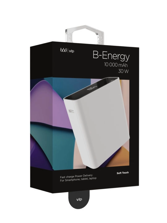 Аккумулятор внешний VLP B-Energy 10000 mAh, USB-C+USB-A, белый Аккумулятор внешний VLP B-Energy 10000 mAh, USB-C+USB-A, белый