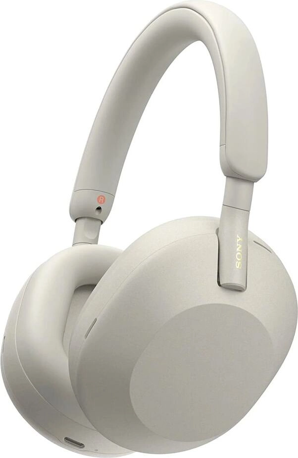 На фото изображено Беспроводные наушники Sony WH-1000XM5, Серебристый