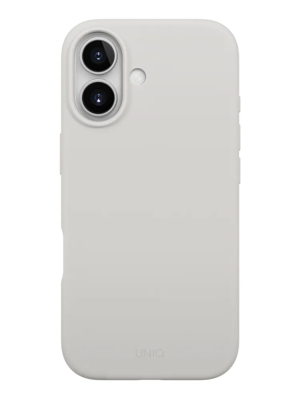 Фото Чехол Uniq Lino MagSafe для iPhone 17, серый Фото Чехол Uniq Lino MagSafe для iPhone 17, серый