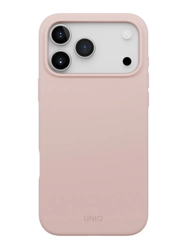 Фото Чехол Uniq Lino MagSafe для iPhone 17 Pro, розовый Фото Чехол Uniq Lino MagSafe для iPhone 17 Pro, розовый